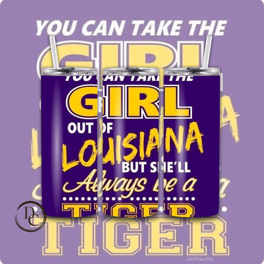 LSU Football 20 oz Custom Sublimation Tumbler Stainless Steel # 13