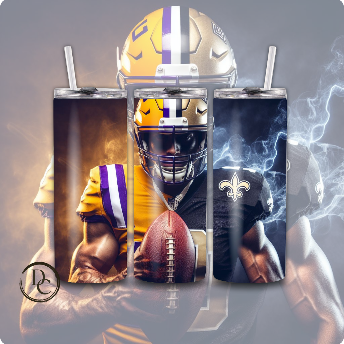 LSU Football 20 oz Custom Sublimation Tumbler Stainless Steel # 16