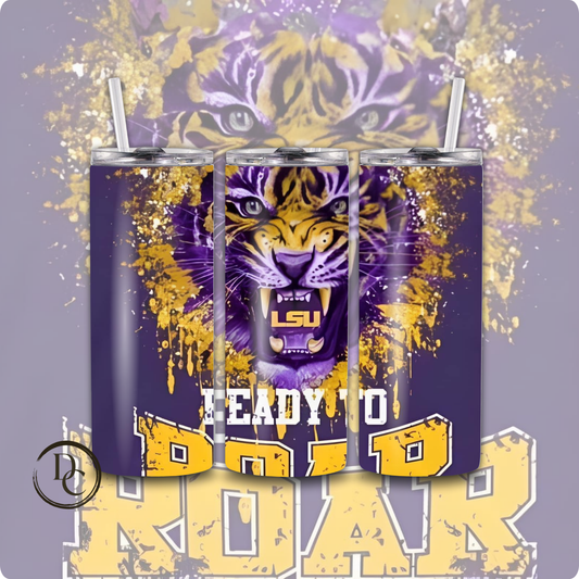 LSU Football 20 oz Custom Sublimation Tumbler Stainless Steel # 19