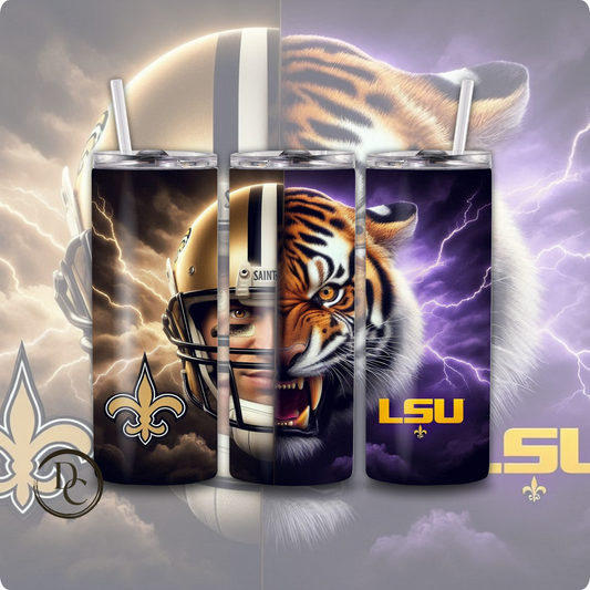 LSU Football 20 oz Custom Sublimation Tumbler Stainless Steel # 20