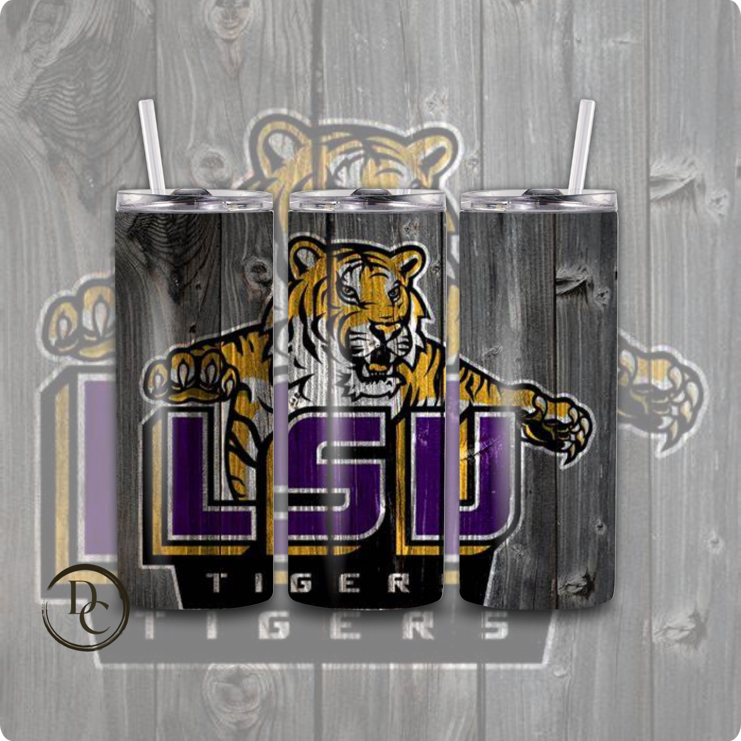LSU Football 20 oz Custom Sublimation Tumbler Stainless Steel # 16