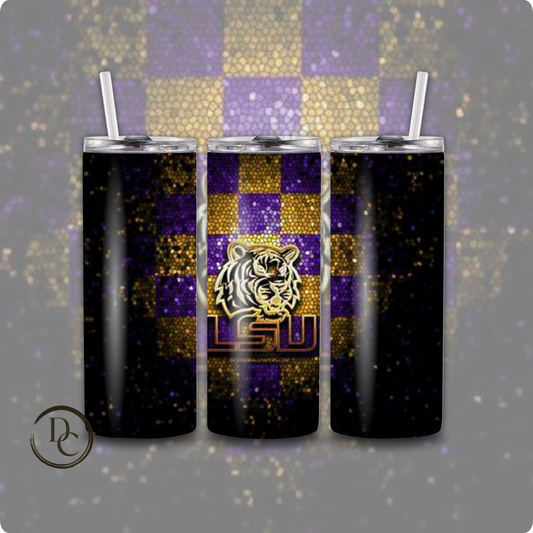 LSU Football 20 oz Custom Sublimation Tumbler Stainless Steel # 25