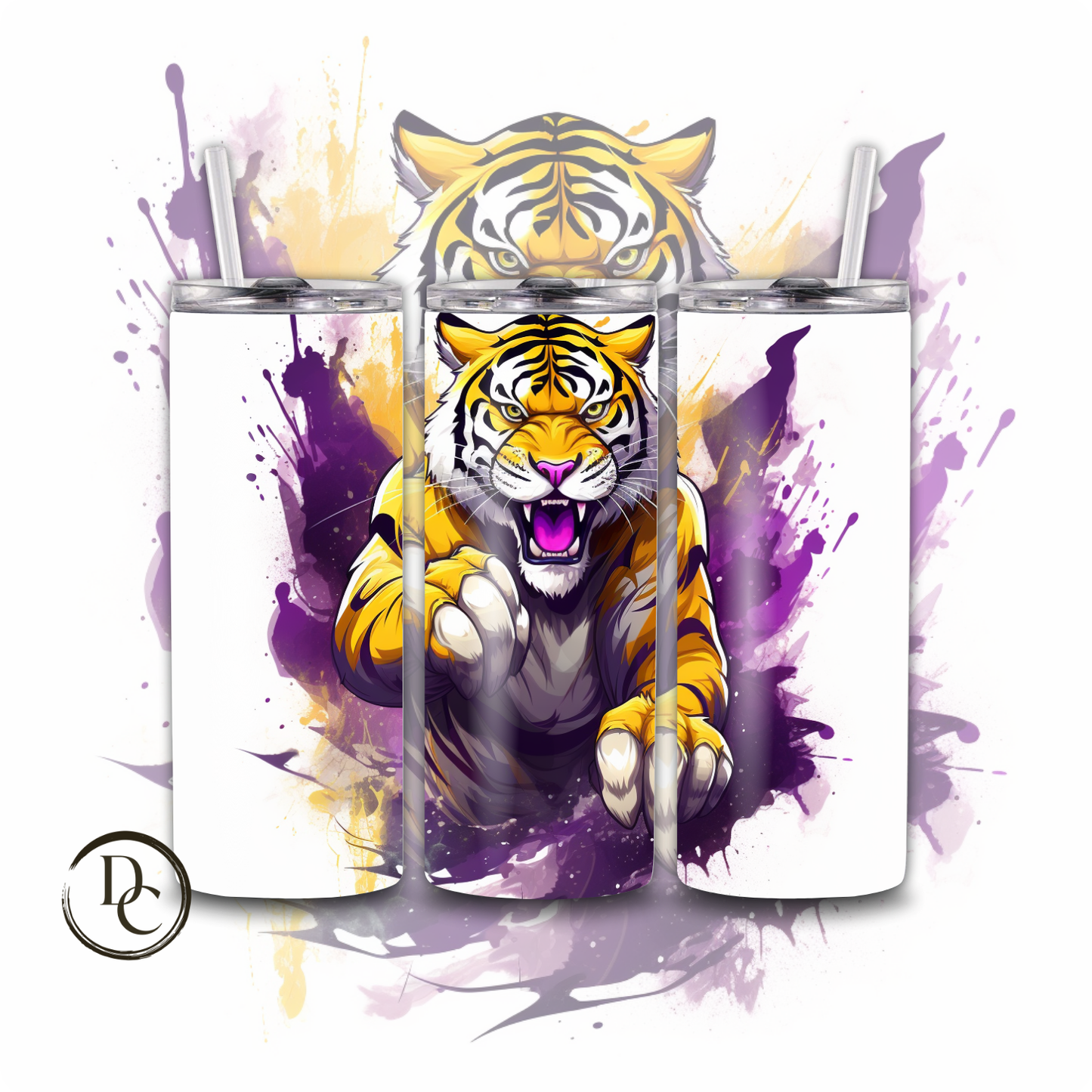 LSU Football 20 oz Custom Sublimation Tumbler Stainless Steel # 16
