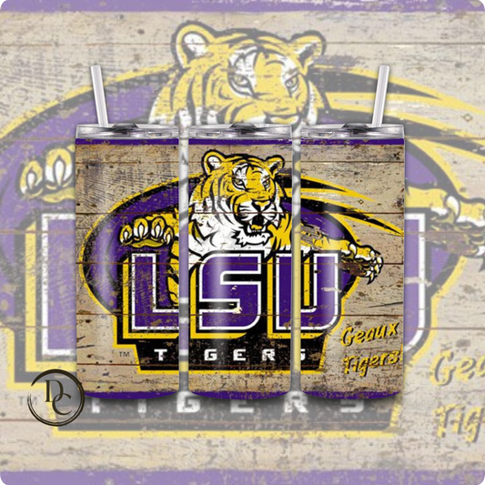 LSU Football 20 oz Custom Sublimation Tumbler Stainless Steel # 3