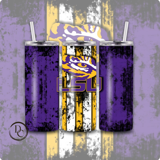 LSU Football 20 oz Custom Sublimation Tumbler Stainless Steel # 7