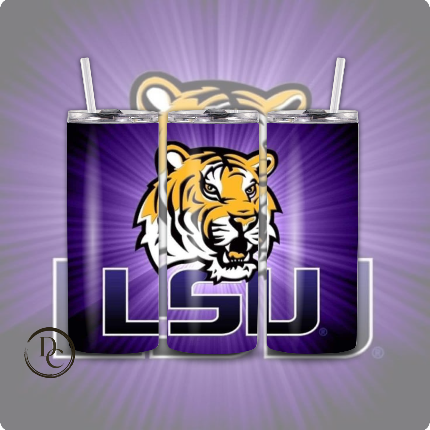 LSU Football 20 oz Custom Sublimation Tumbler Stainless Steel # 10