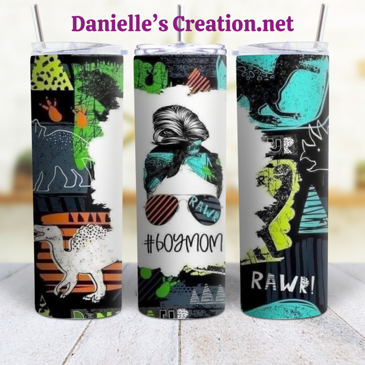 Messy Bun, Mom Life, MOTHER'S DAY 20 oz Custom Sublimation Tumbler Stainless Steel