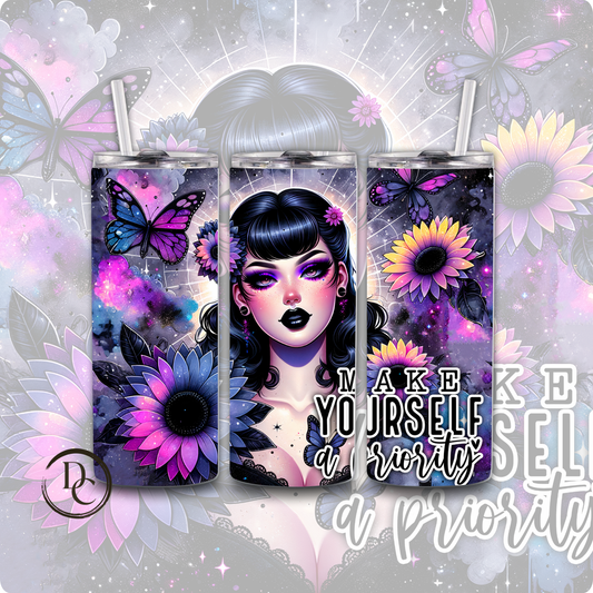 Make Yourself A Priority 20 oz Custom Sublimation Tumbler Stainless Steel 15