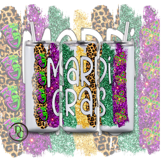 Mardi Gras 20 oz Custom Sublimation Tumbler Stainless Steel 12