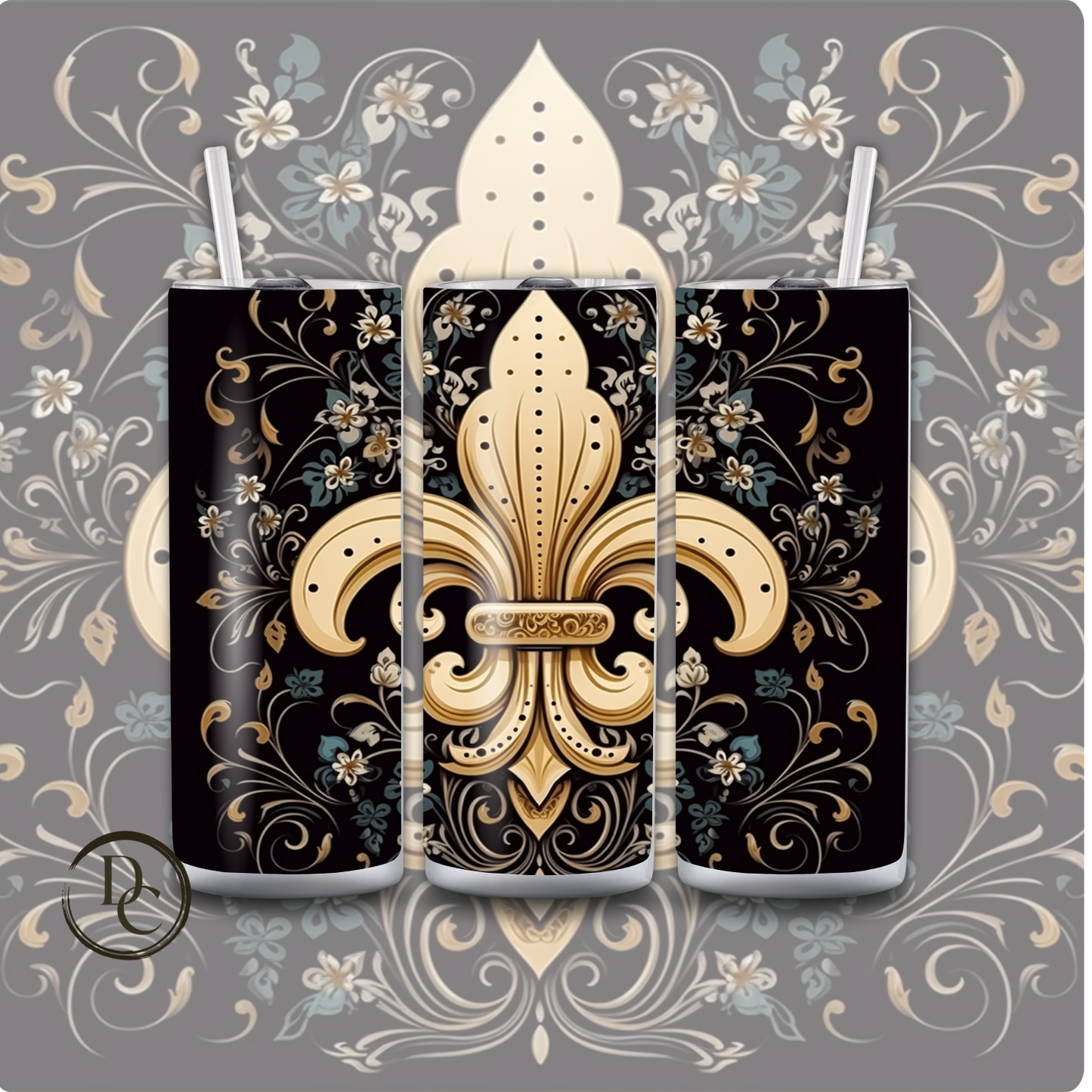 Mardi Gras 20 oz Custom Sublimation Tumbler Stainless Steel 16