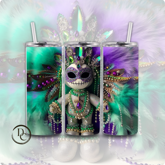 Mardi Gras Voodoo Doll 20 oz Custom Sublimation Tumbler Stainless Steel 22