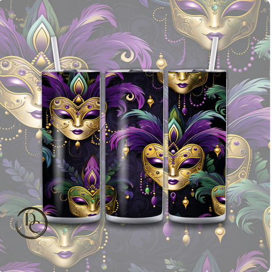 Mardi Gras 20 oz Custom Sublimation Tumbler Stainless Steel 23