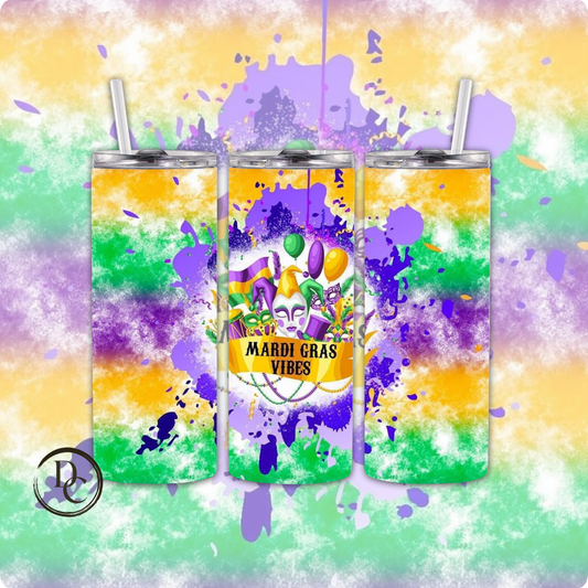Mardi Gras 20 oz Custom Sublimation Tumbler Stainless Steel 31