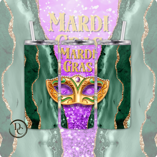 Mardi Gras 20 oz Custom Sublimation Tumbler Stainless Steel 57