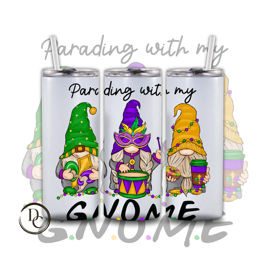 Parading With My Gnome Mardi Gras 20 oz Tumblers 16