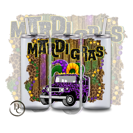 Jeep Mardi Gras 20 oz Custom Sublimation Tumbler Stainless Steel 17