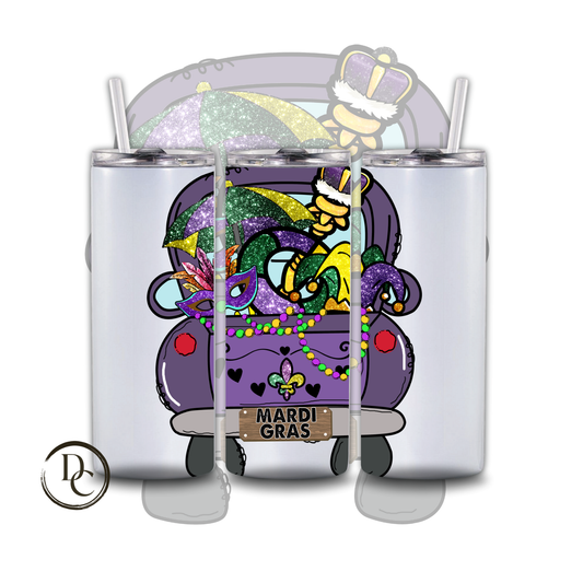 Mardi Gras Lip 20 oz Custom Sublimation Tumbler Stainless Steel #21