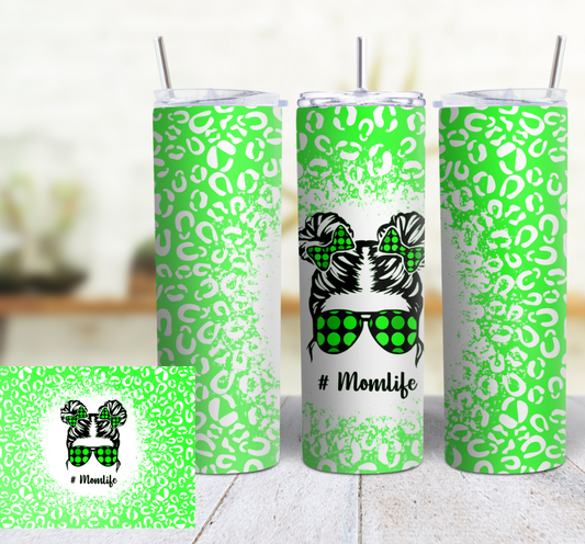 Messy Bun, Mom Life, MOTHER'S DAY 20 oz Custom Sublimation Tumbler Stainless Steel