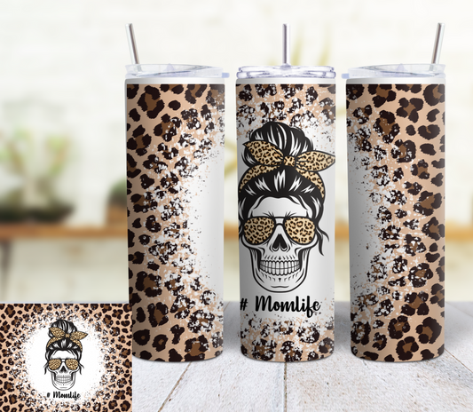 Messy Bun, Mom Life, MOTHER'S DAY 20 oz Custom Sublimation Tumbler Stainless Steel