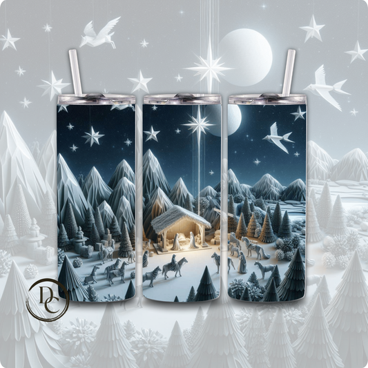 Nativity Christmas 20 oz Custom Sublimation Tumbler Stainless Steel #2