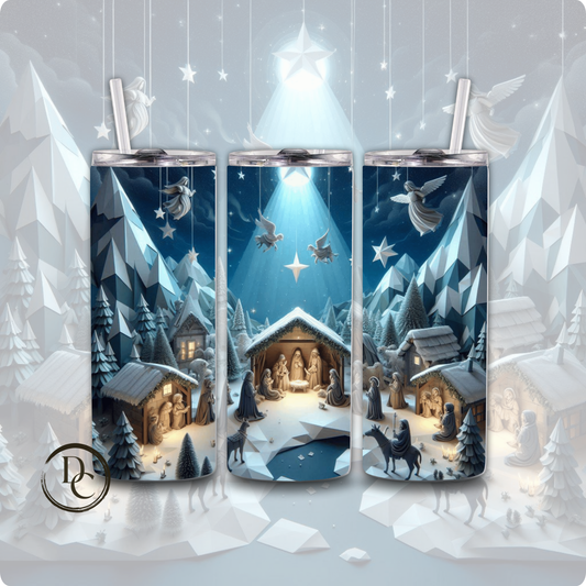 Nativity Christmas 20 oz Custom Sublimation Tumbler Stainless Steel #4