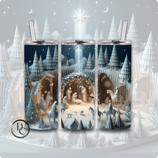 Nativity Christmas 20 oz Custom Sublimation Tumbler Stainless Steel #5