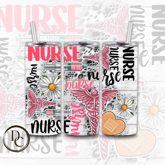 Nurse Love 20 oz Custom Sublimation Tumbler Stainless Steel # 7