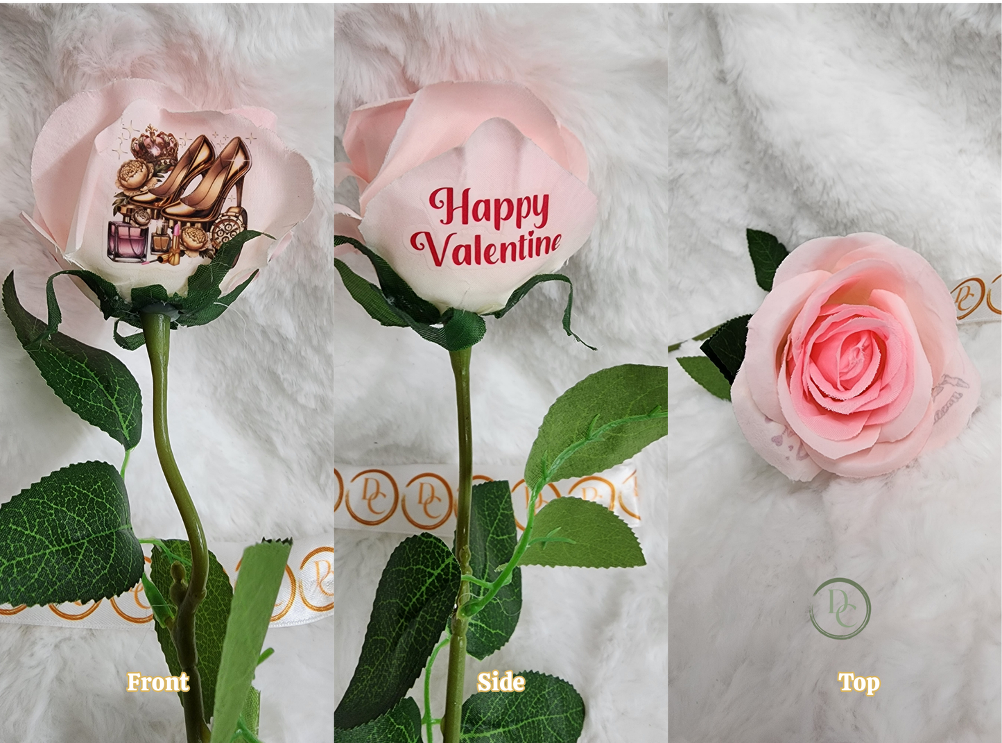 Pink Rose Heels, crown/ I love you Predesigns Custom Forever Flower Fun Custom Designs