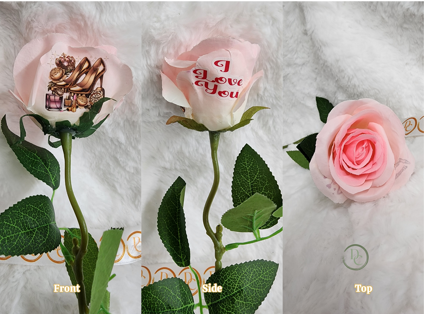 Pink Rose Heels, crown/ I love you Predesigns Custom Forever Flower Fun Custom Designs