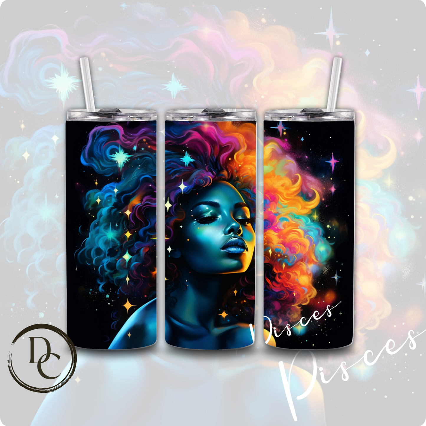 VIRGO Zodiac African Women 20 oz Stainless Steel Custom Sublimation Tumbler