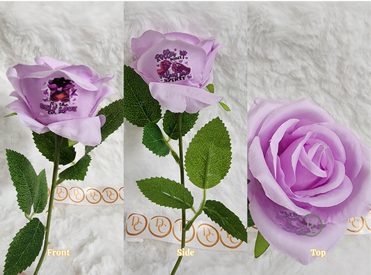Purple Rose It's Self Love for Me/ Rollin the Spirit Predesigns Custom Forever Flower Fun Custom Designs