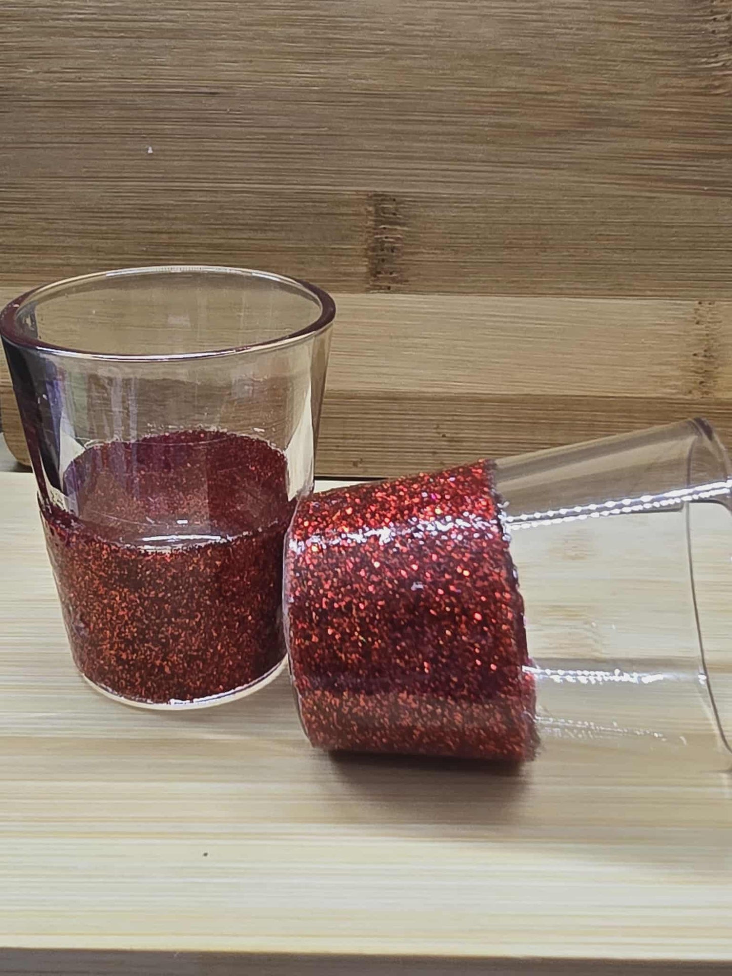 Green Glitter Shot Glass — Customizable with Optional Rhinestones