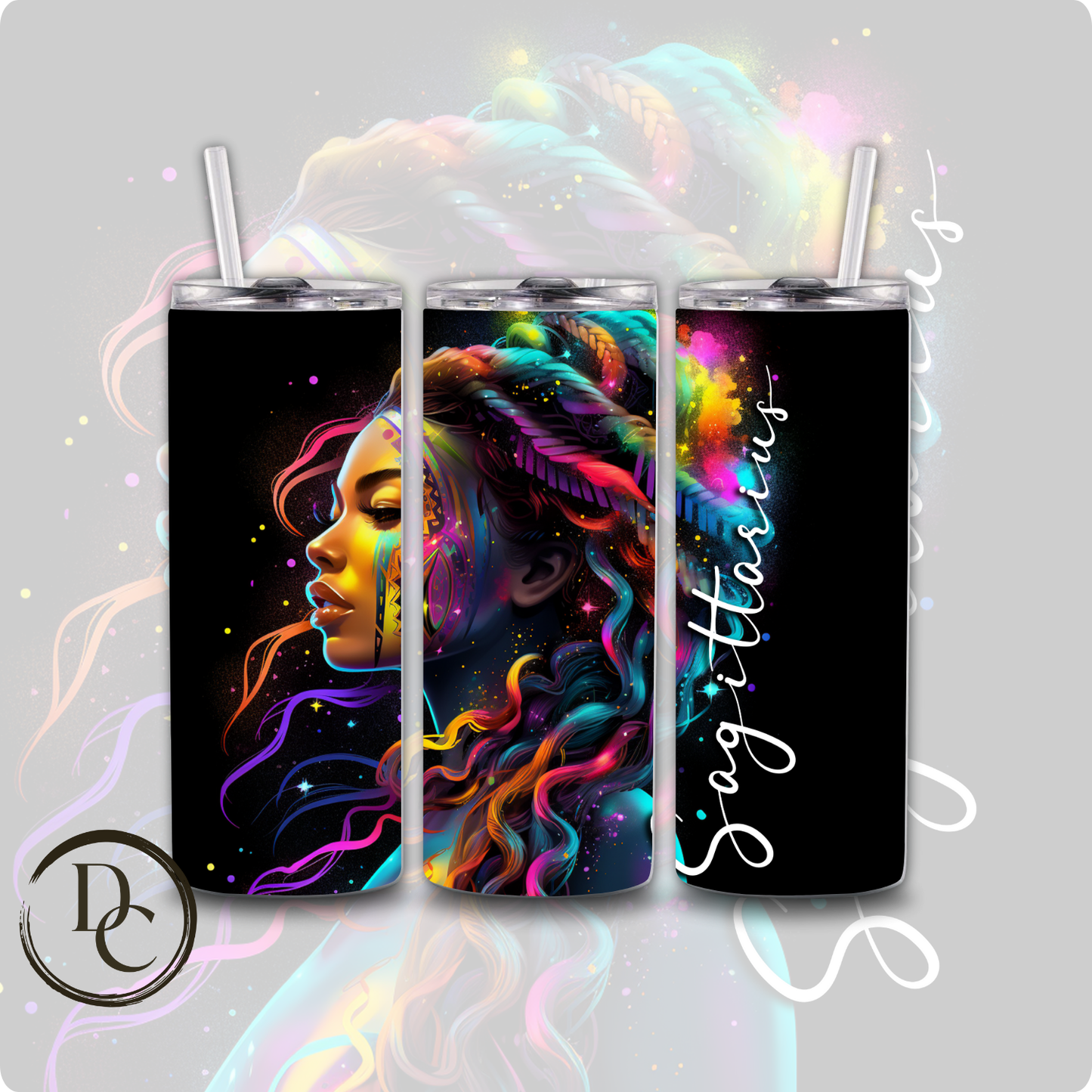 VIRGO Zodiac African Women 20 oz Stainless Steel Custom Sublimation Tumbler