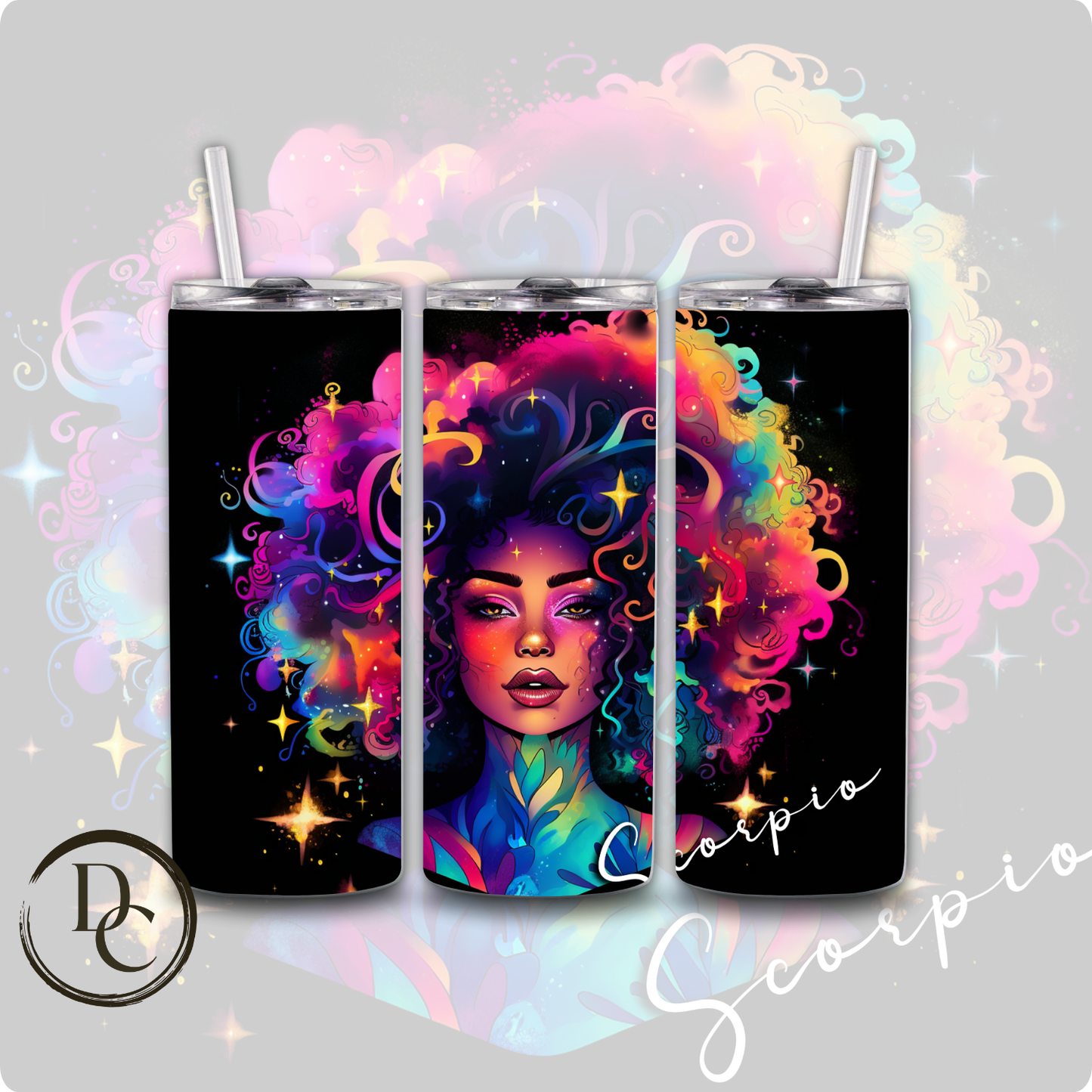 VIRGO Zodiac African Women 20 oz Stainless Steel Custom Sublimation Tumbler