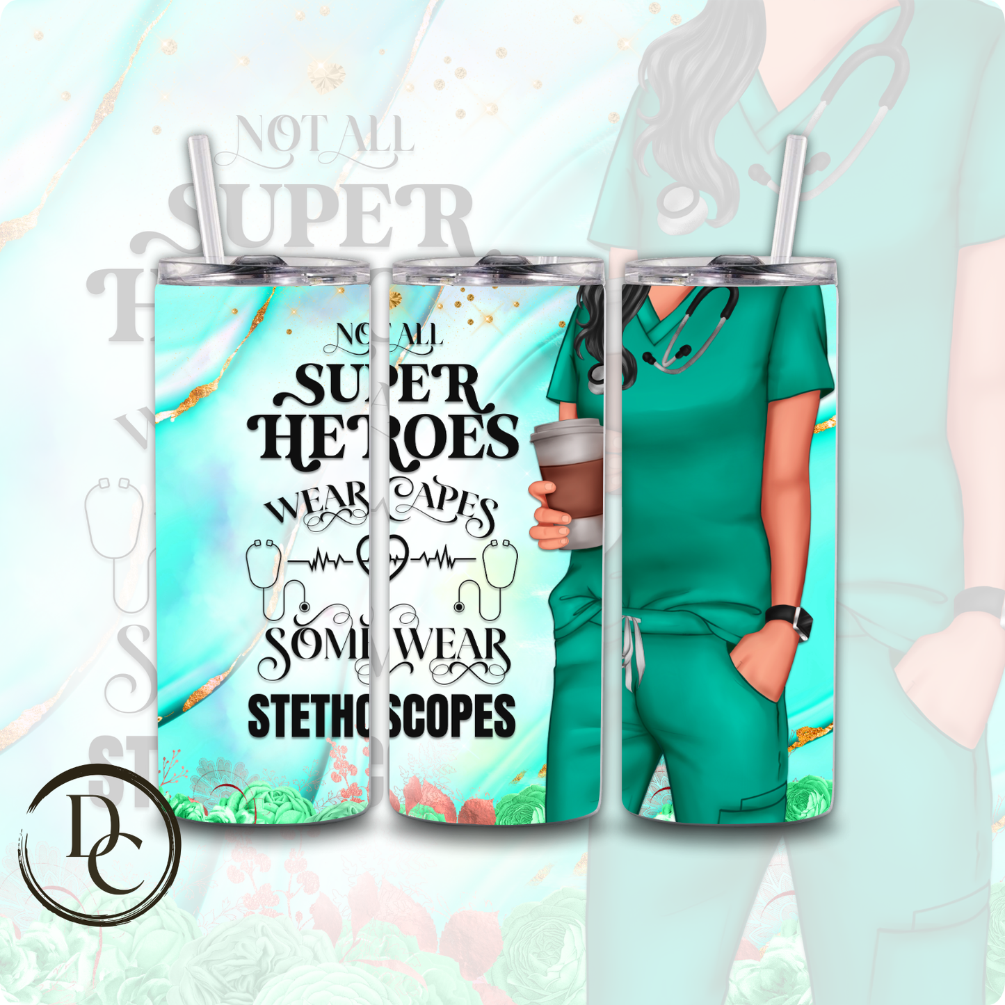 Nurse Nutrition Facts 20 oz Stainless Steel Custom Sublimation Tumbler #26