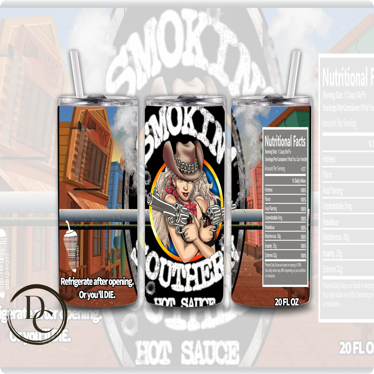 Swamp Water Hot Sauce 20 oz Custom Sublimation Tumbler