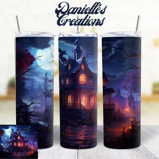 Halloween 20 oz skinny tumbler spooky momma<3 #14