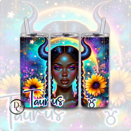 Taurus Zodiac African Women 20 oz Custom Sublimation Tumbler Stainless Steel