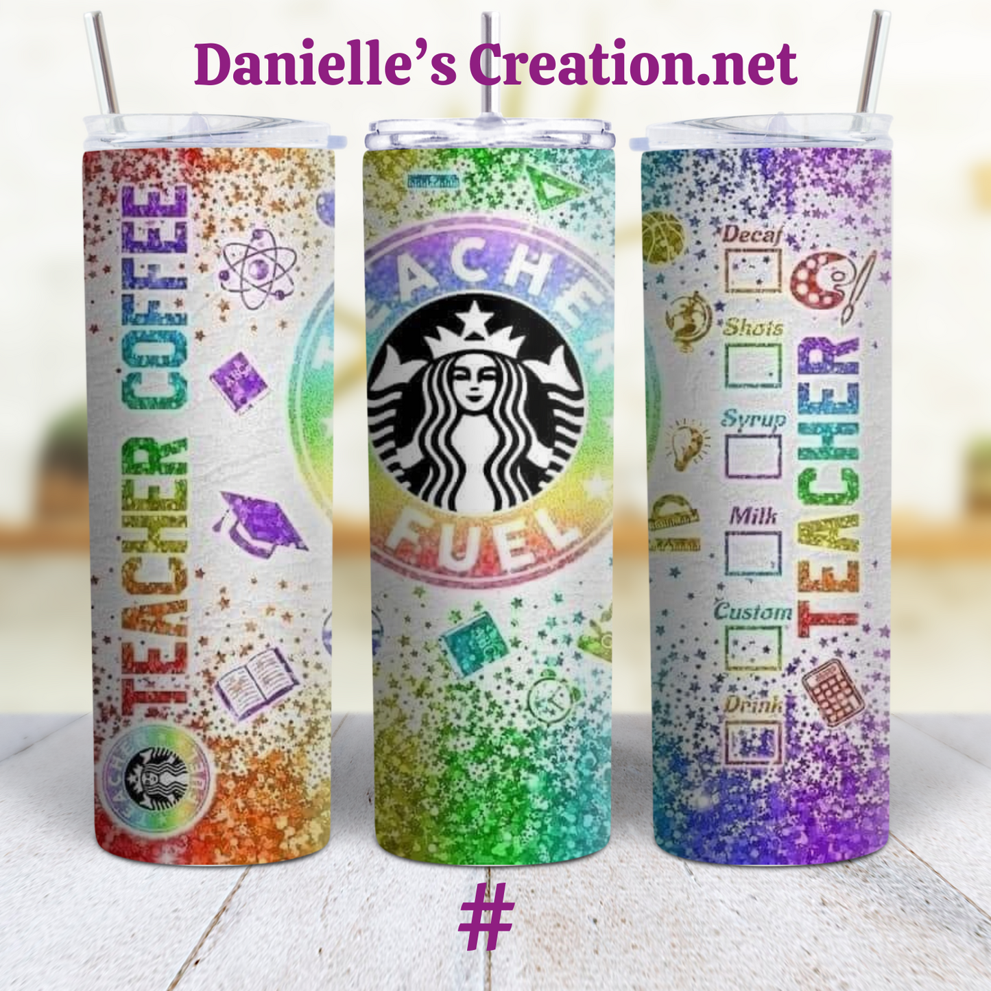 Teacher Life Teacher 20 oz Custom Sublimation Tumbler Stainless Steel 7
