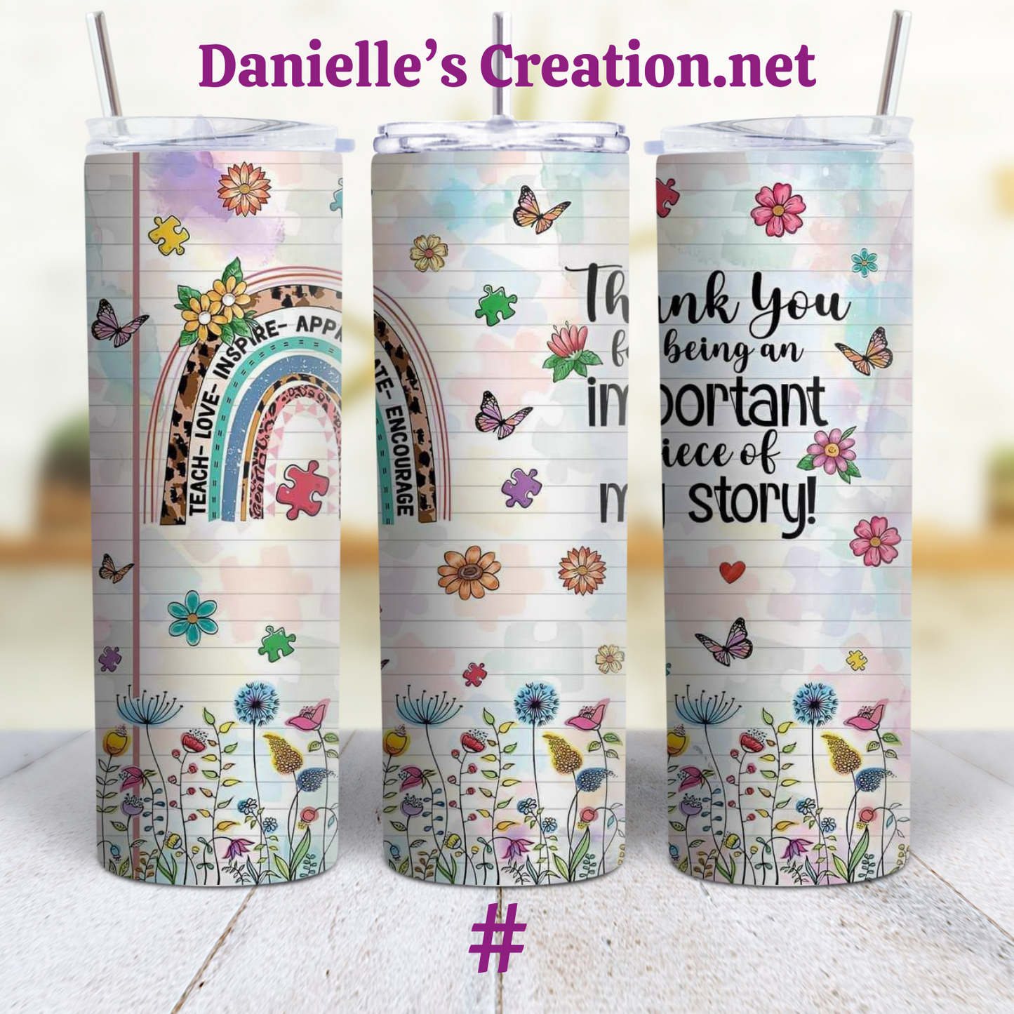 Teacher Life Teacher 20 oz Custom Sublimation Tumbler Stainless Steel 5