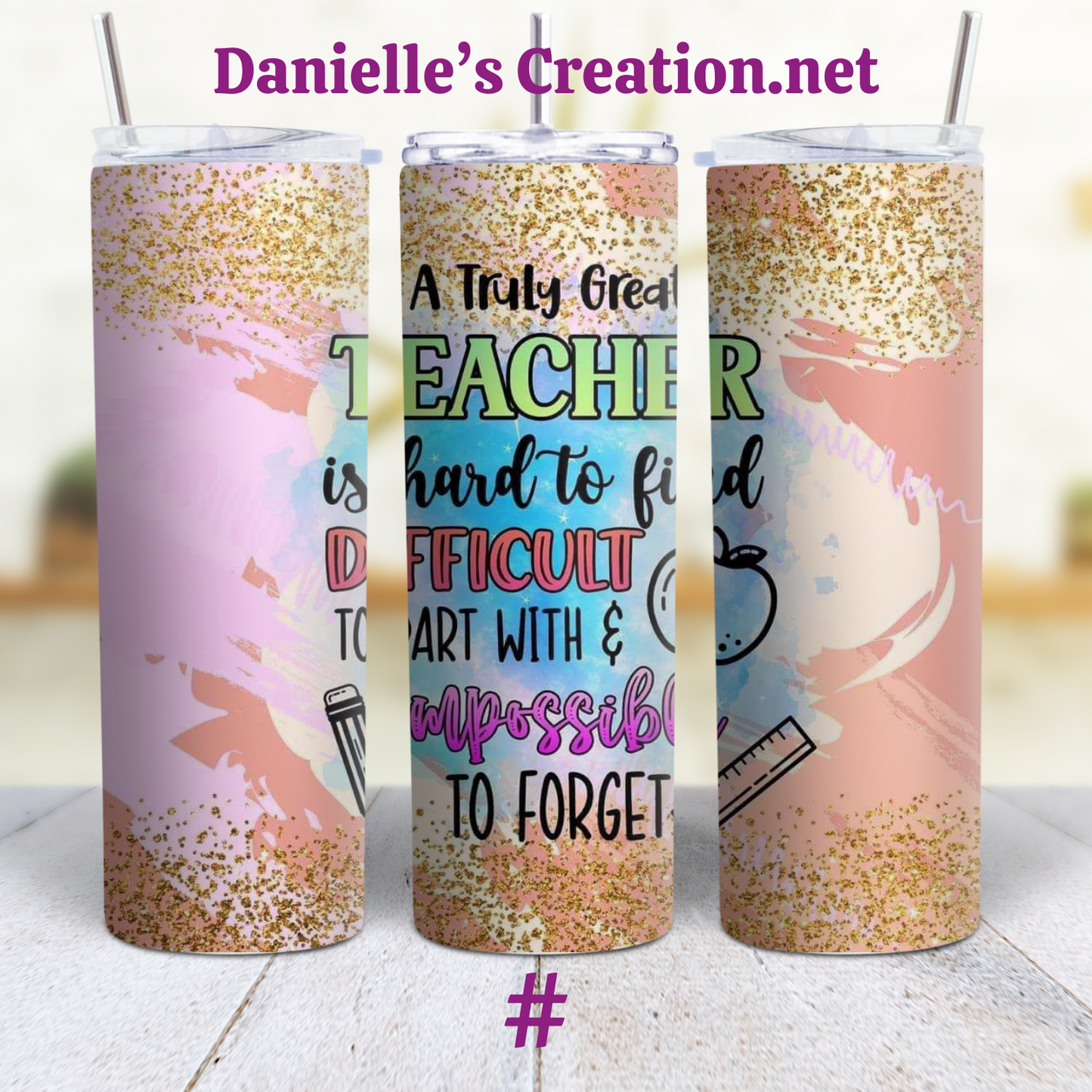 Teacher Life Teacher 20 oz Custom Sublimation Tumbler Stainless Steel 10