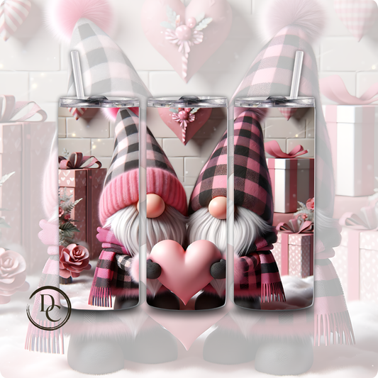 Gnomes Valentines 20 oz Custom Sublimation Tumbler Stainless Steel 12