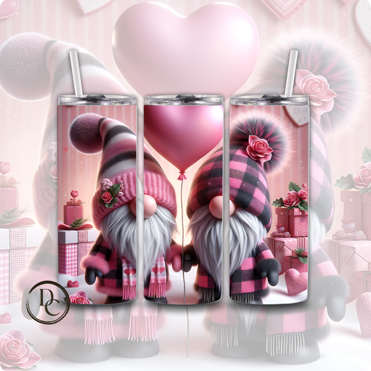 Gnomes Valentines 20 oz Custom Sublimation Tumbler Stainless Steel 16
