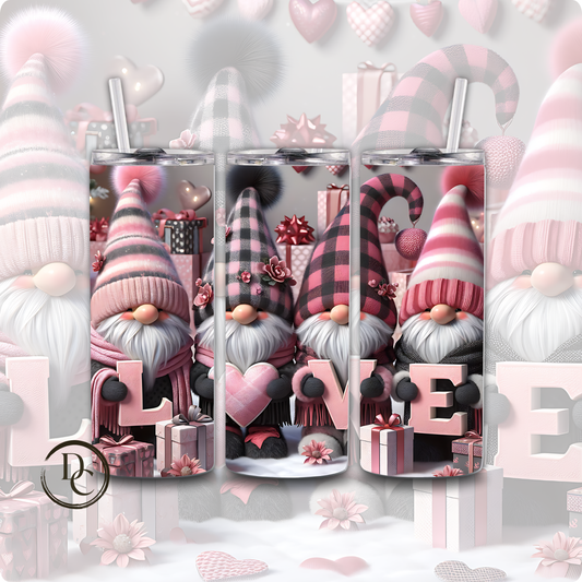 Gnomes Valentines 20 oz Custom Sublimation Tumbler Stainless Steel 20