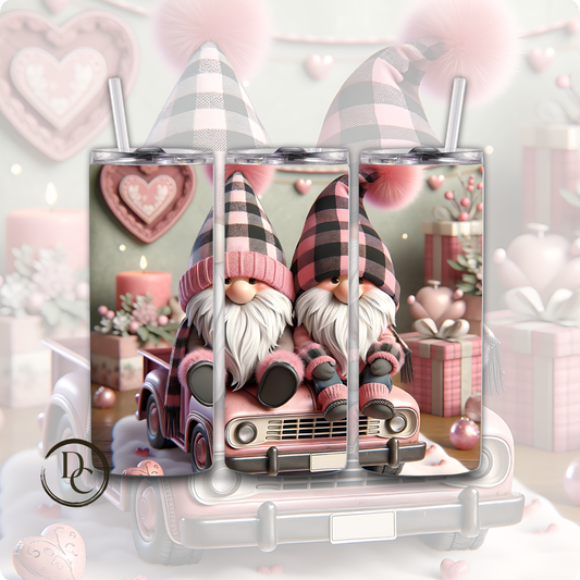 Gnomes Valentines 20 oz Custom Sublimation Tumbler Stainless Steel 22