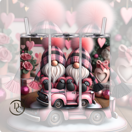 Gnomes Valentines 20 oz Custom Sublimation Tumbler Stainless Steel 23