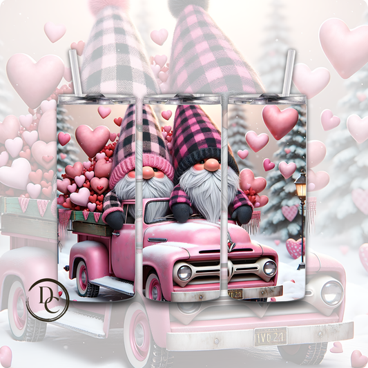 Gnomes Valentines 20 oz Custom Sublimation Tumbler Stainless Steel 26
