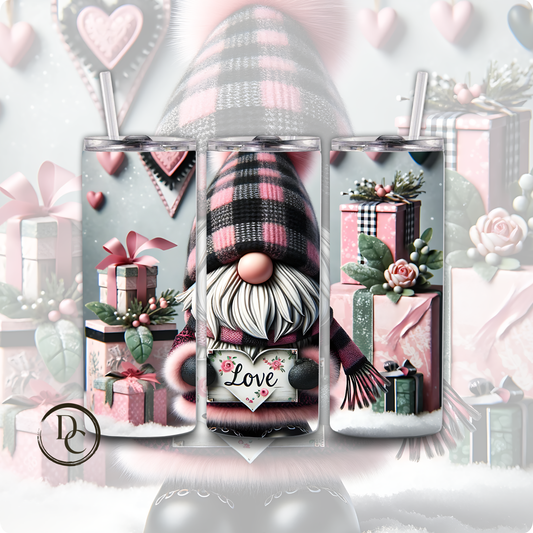 Gnomes Valentines 20 oz Custom Sublimation Tumbler Stainless Steel 3