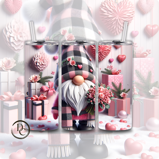 Gnomes Valentines 20 oz Custom Sublimation Tumbler Stainless Steel 8