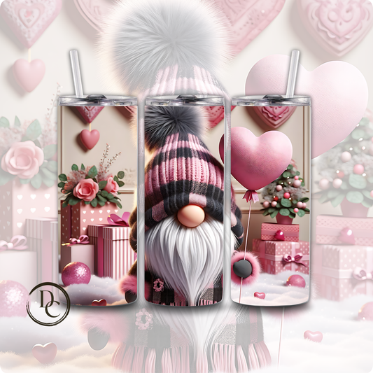 Gnomes Valentines 20 oz Custom Sublimation Tumbler Stainless Steel 9